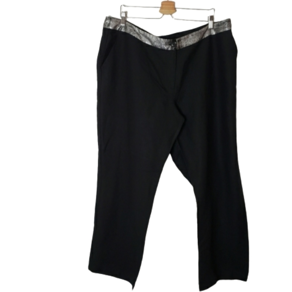 Ashley Stewart linen black pants